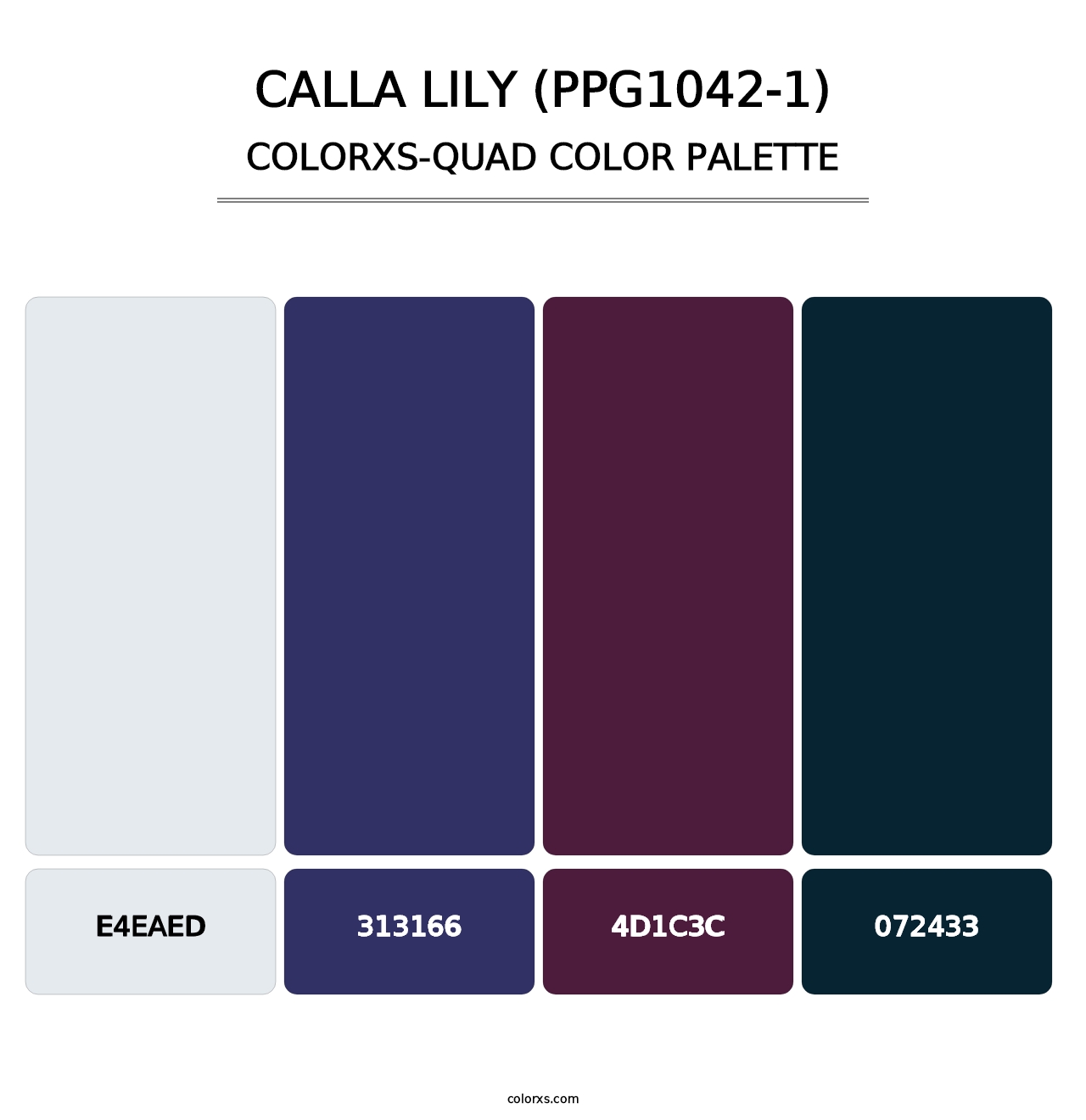 Calla Lily (PPG1042-1) - Colorxs Quad Palette