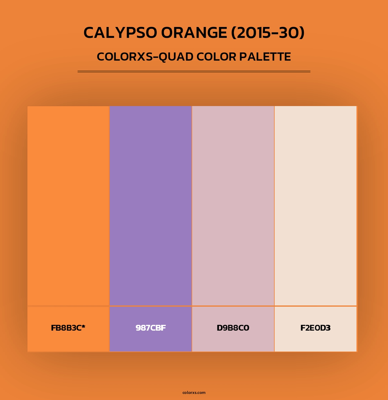 Calypso Orange (2015-30) - Colorxs Quad Palette
