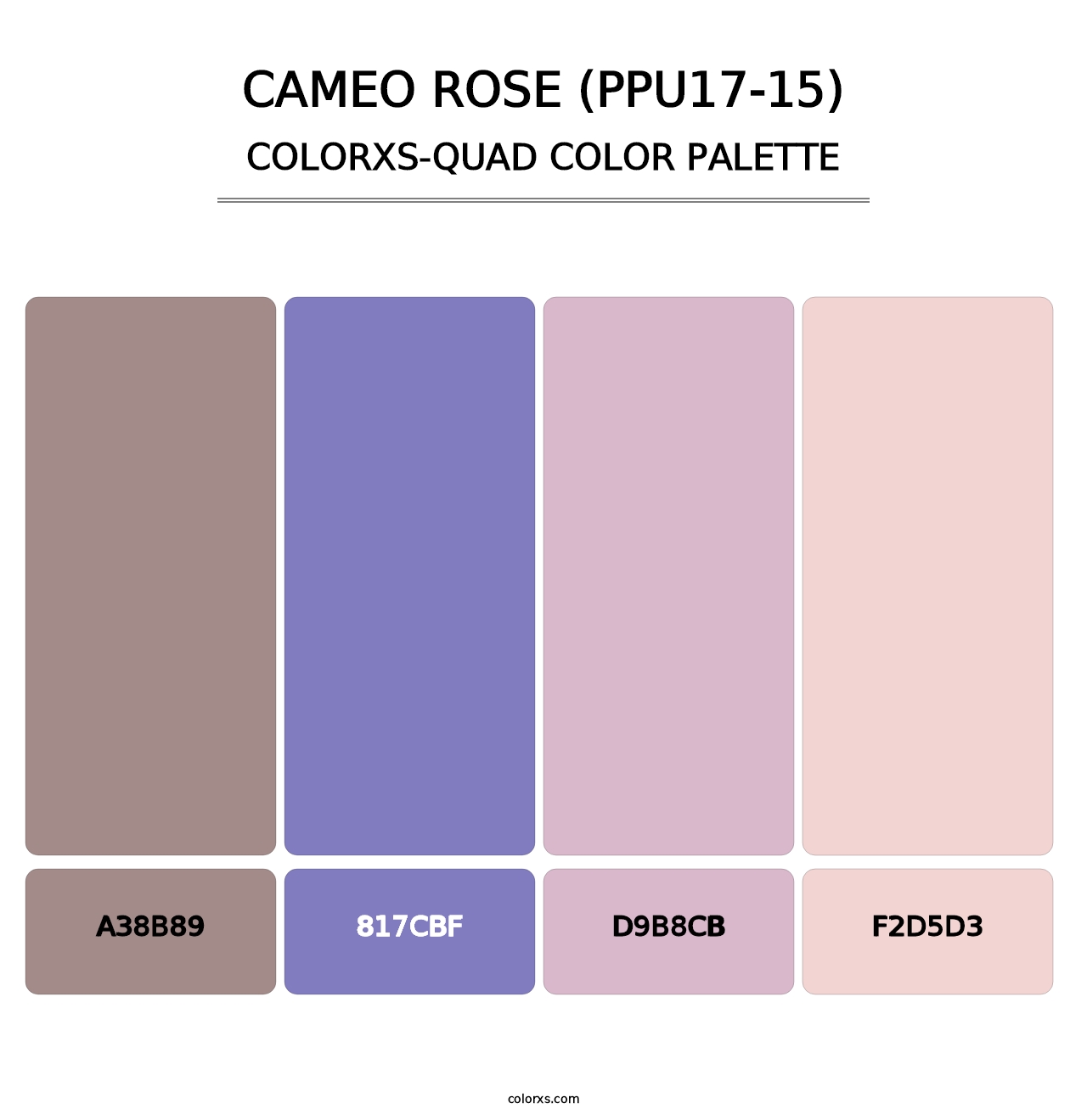 Cameo Rose (PPU17-15) - Colorxs Quad Palette