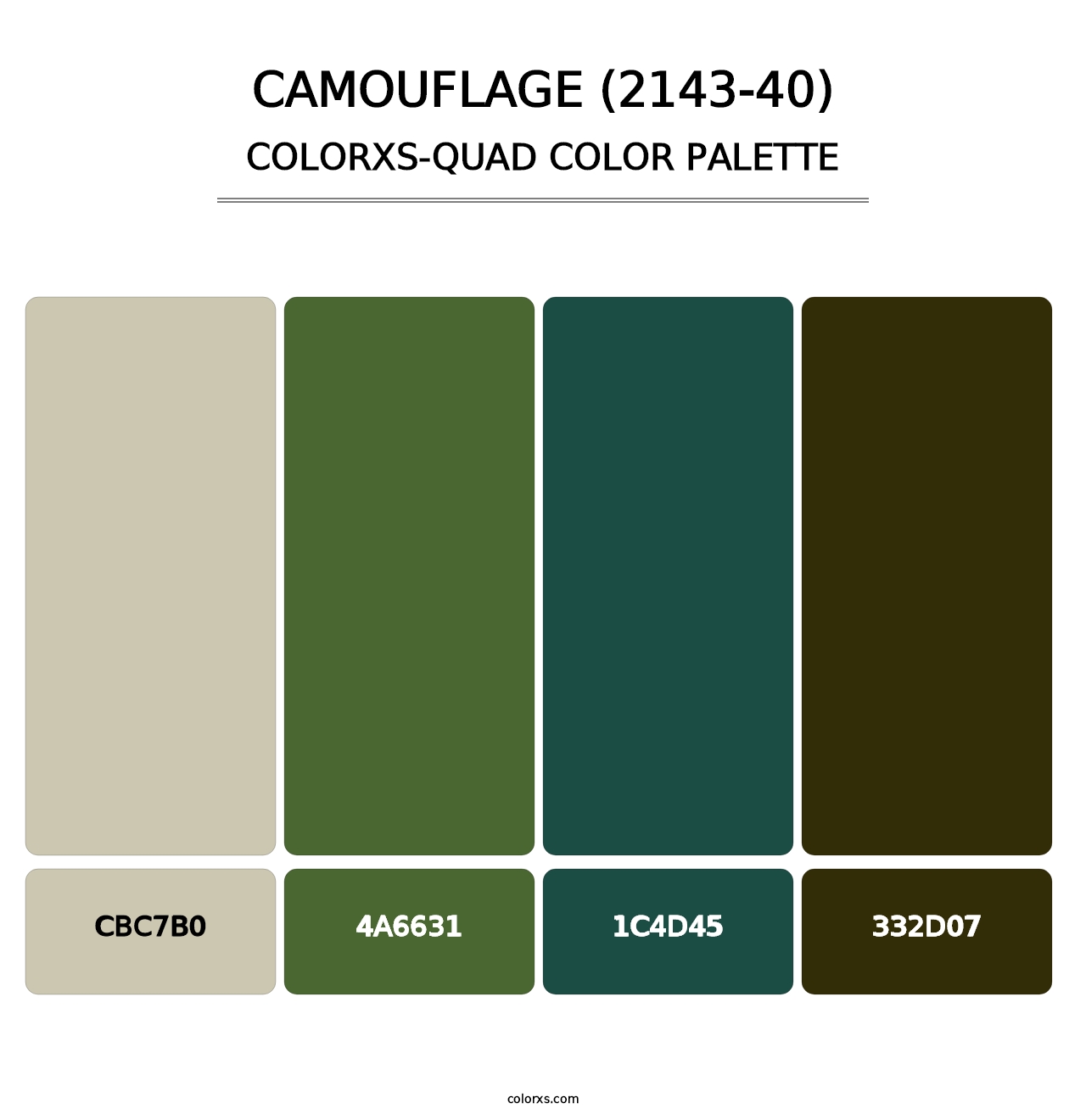 Camouflage (2143-40) - Colorxs Quad Palette
