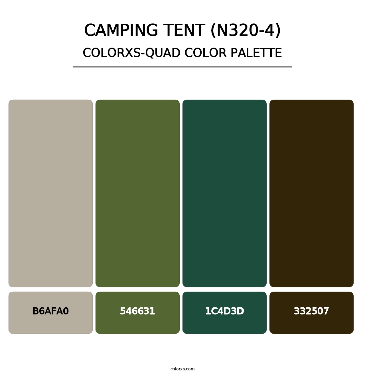 Camping Tent (N320-4) - Colorxs Quad Palette