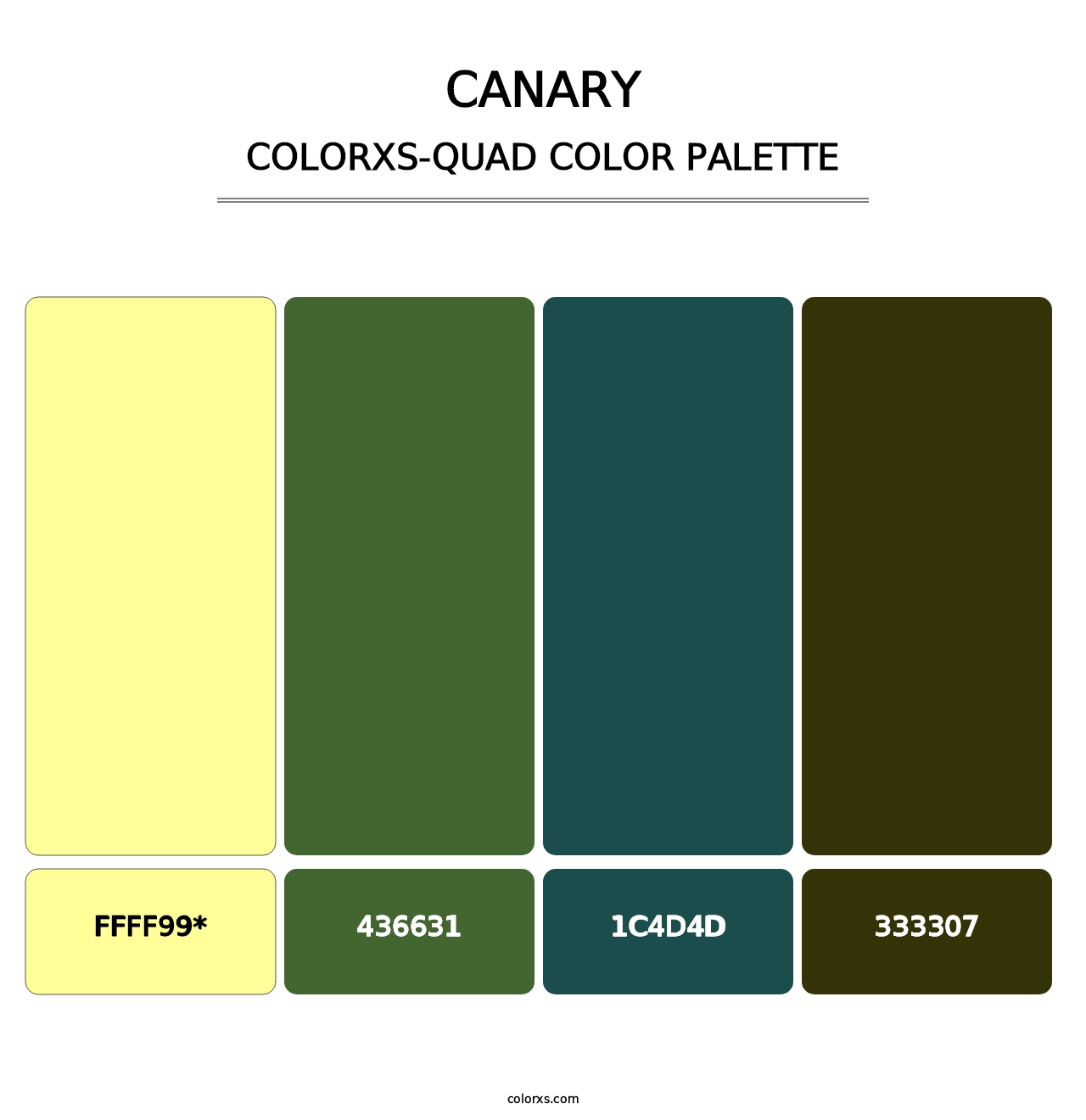 Canary - Colorxs Quad Palette