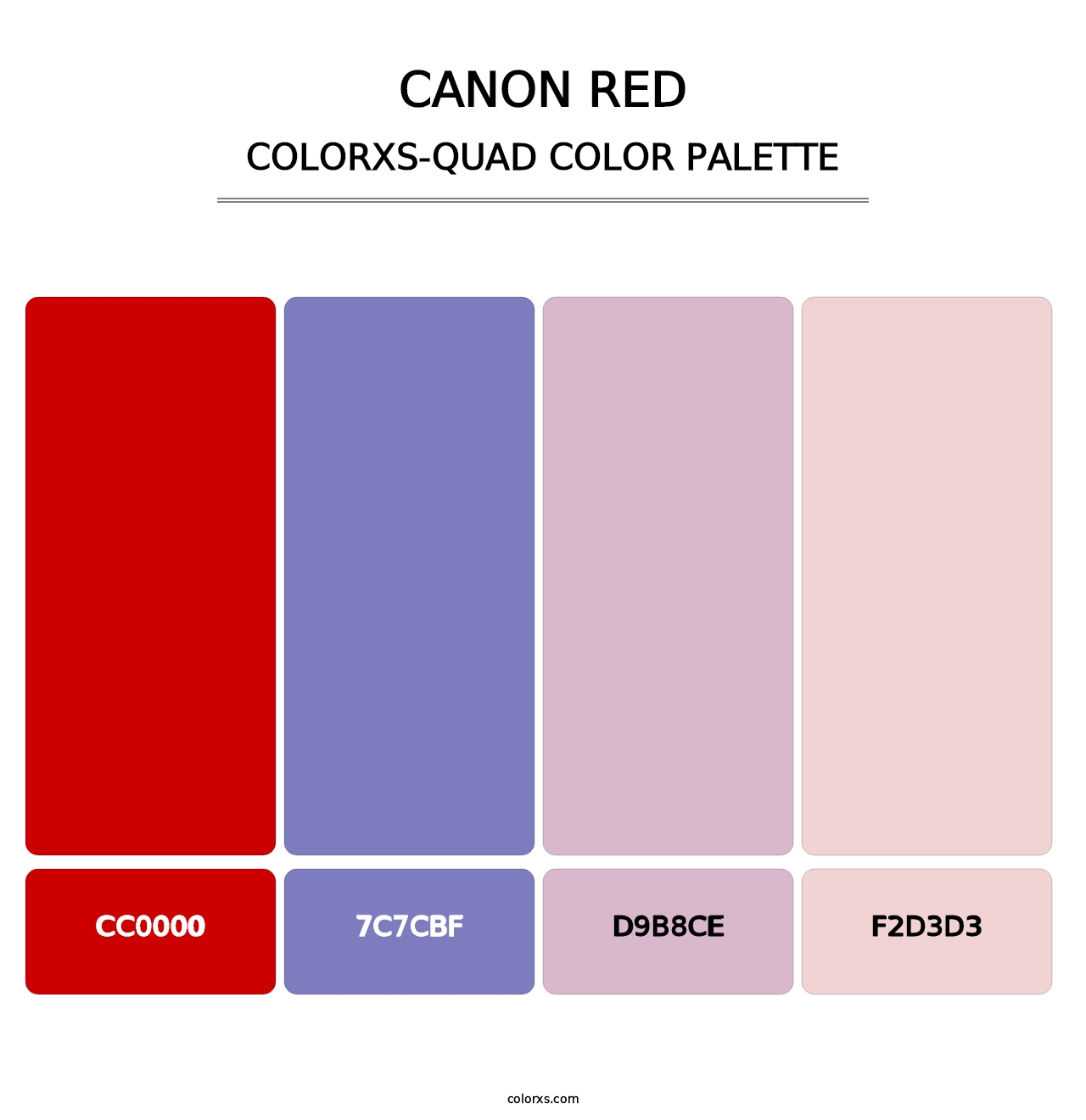 Canon Red - Colorxs Quad Palette