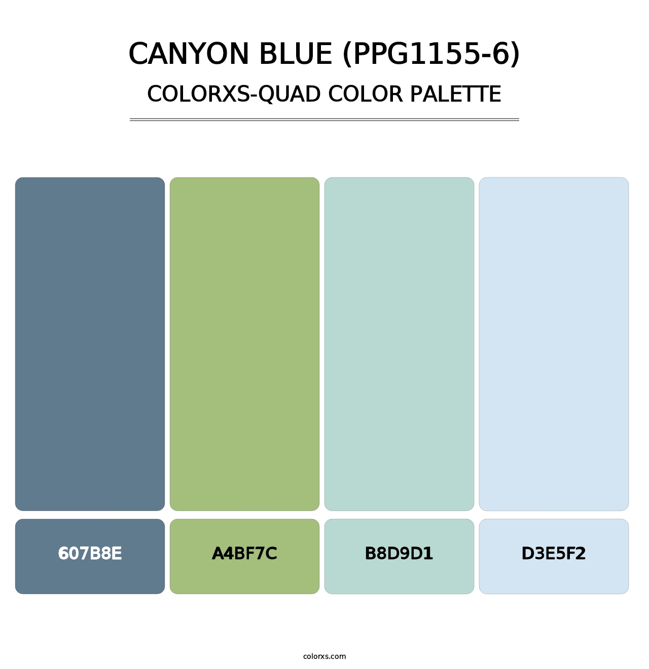 Canyon Blue (PPG1155-6) - Colorxs Quad Palette