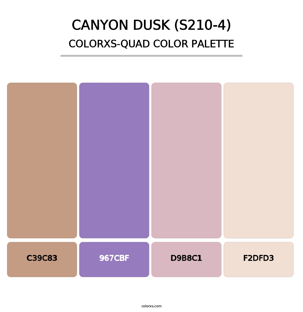 Canyon Dusk (S210-4) - Colorxs Quad Palette
