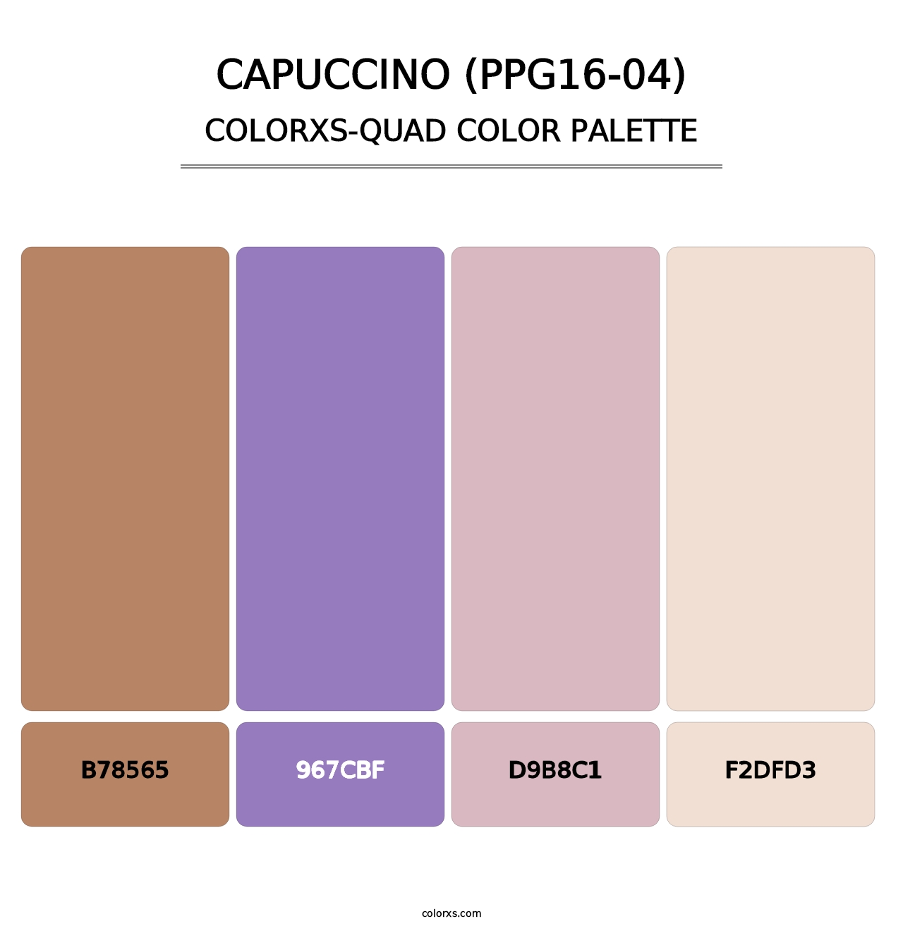 Capuccino (PPG16-04) - Colorxs Quad Palette