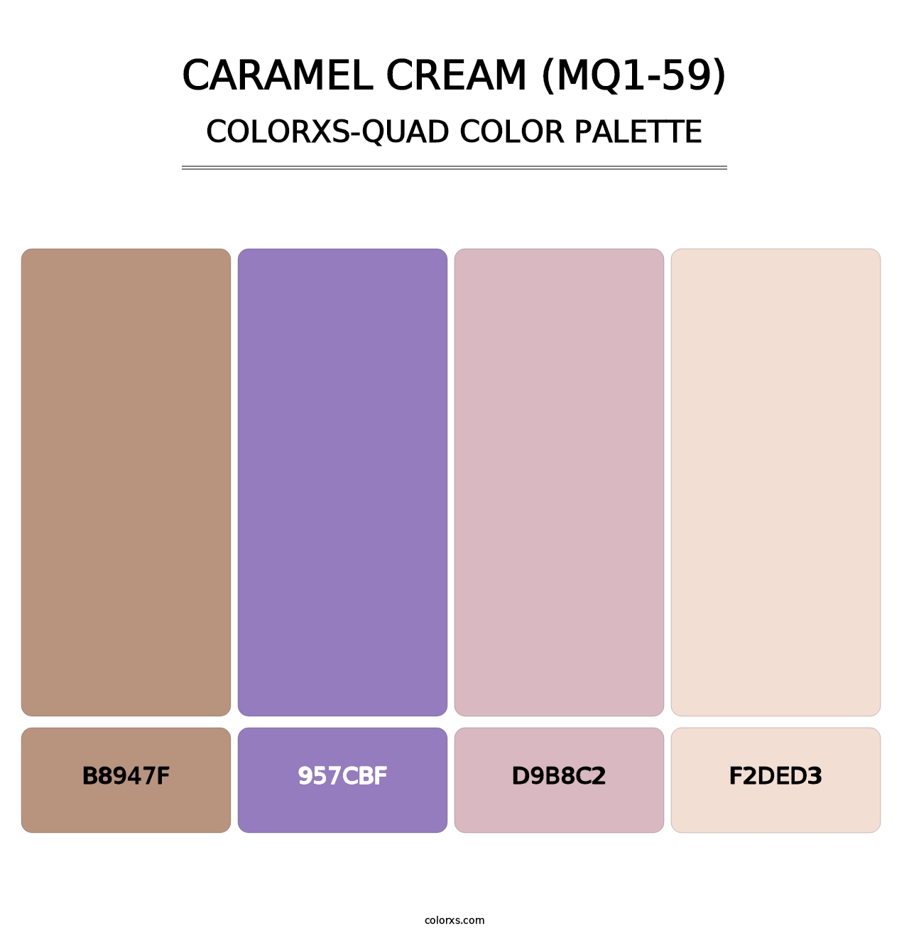 Caramel Cream (MQ1-59) - Colorxs Quad Palette