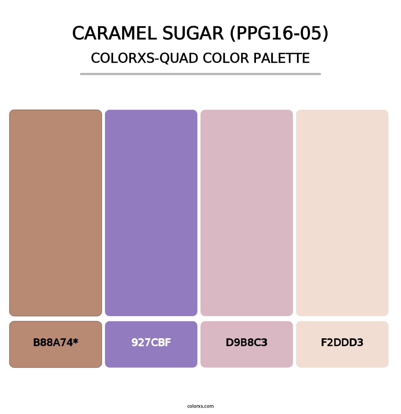 Caramel Sugar (PPG16-05) - Colorxs Quad Palette