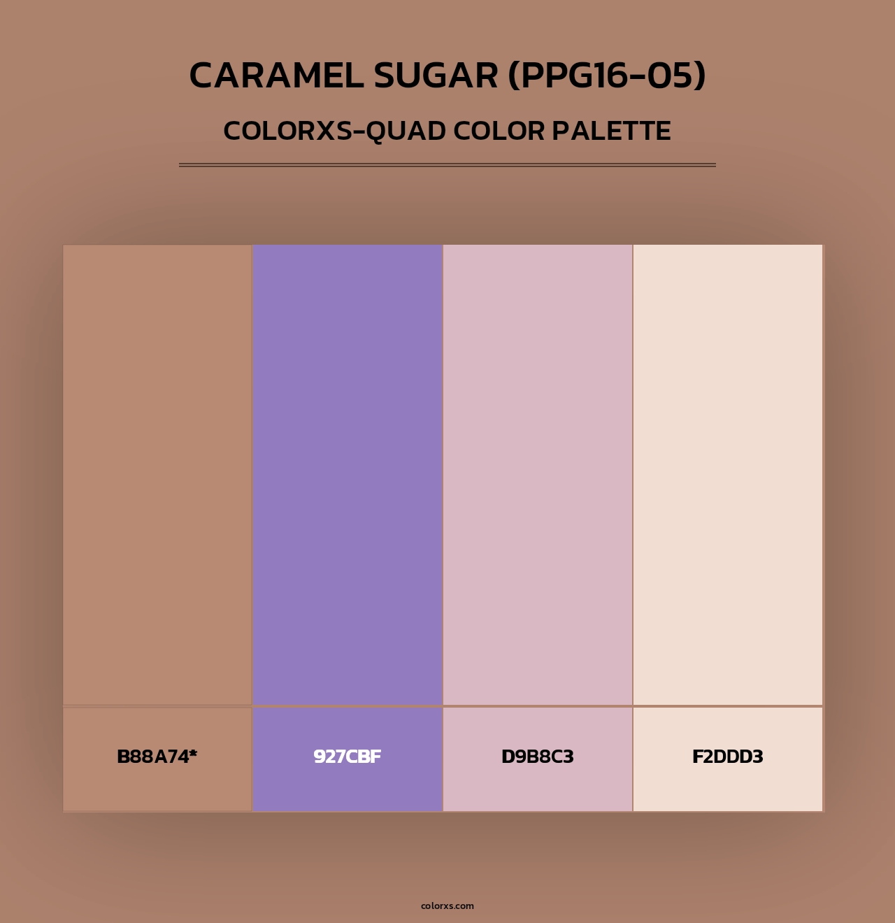 Caramel Sugar (PPG16-05) - Colorxs Quad Palette