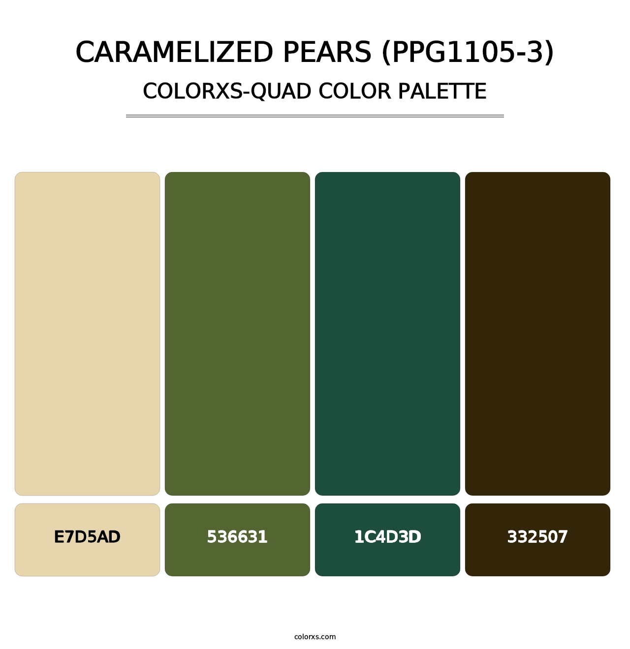 Caramelized Pears (PPG1105-3) - Colorxs Quad Palette