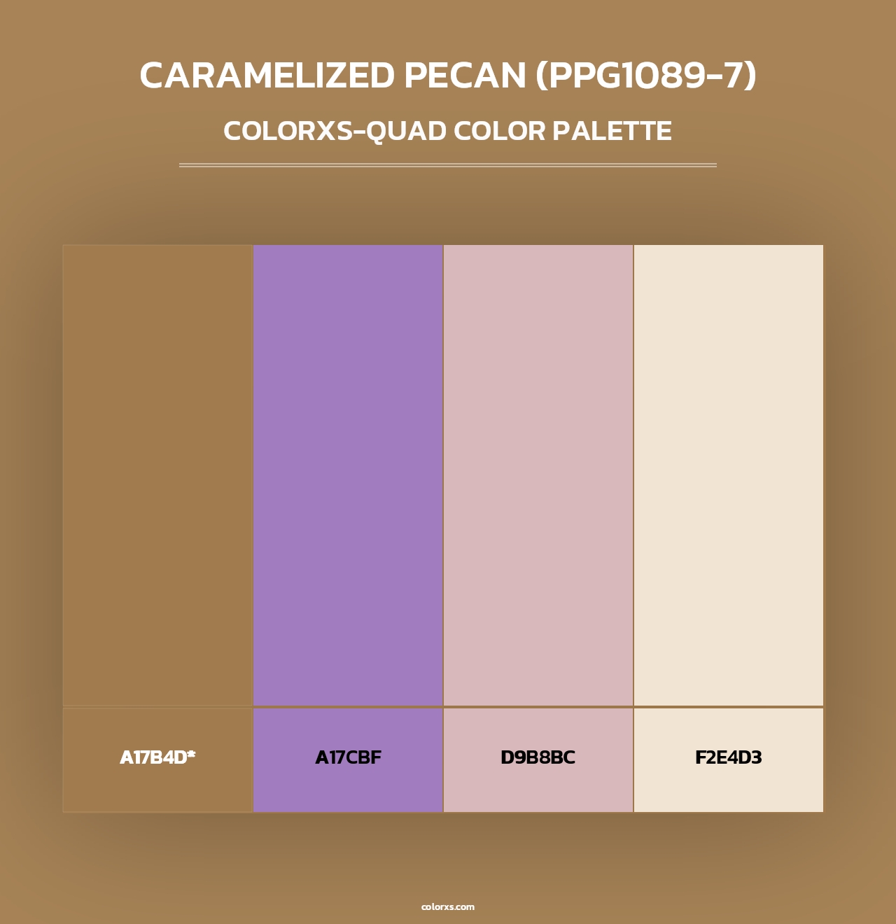 Caramelized Pecan (PPG1089-7) - Colorxs Quad Palette