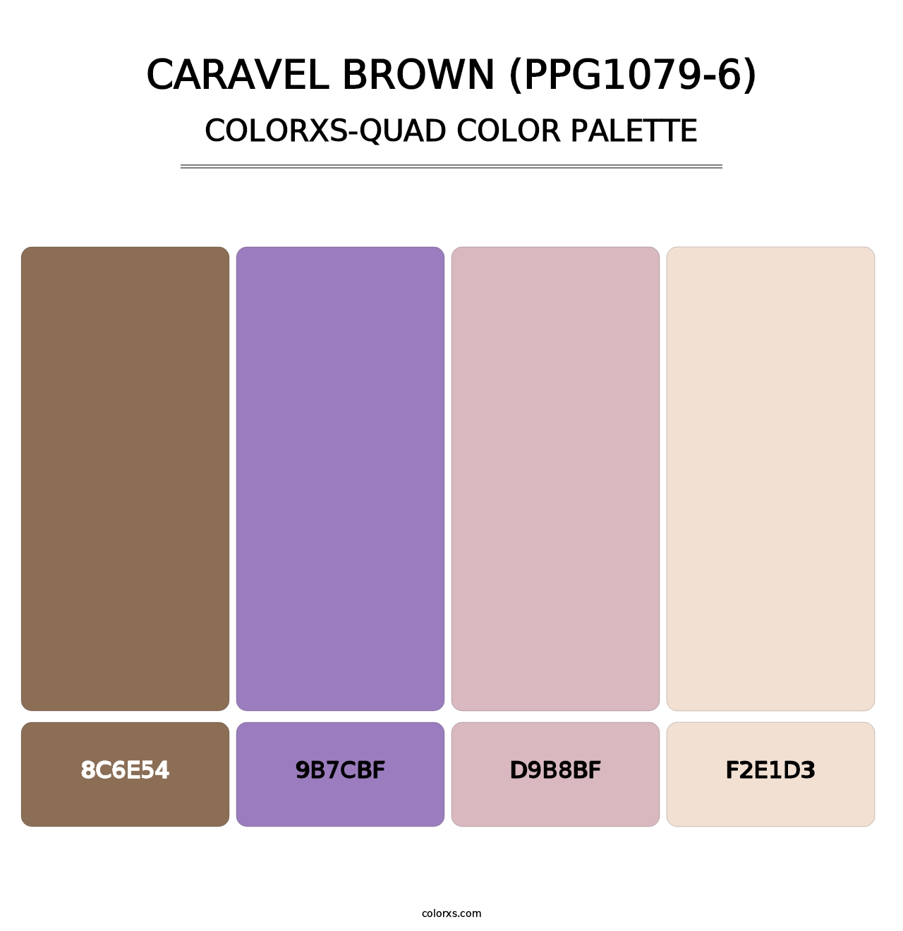Caravel Brown (PPG1079-6) - Colorxs Quad Palette