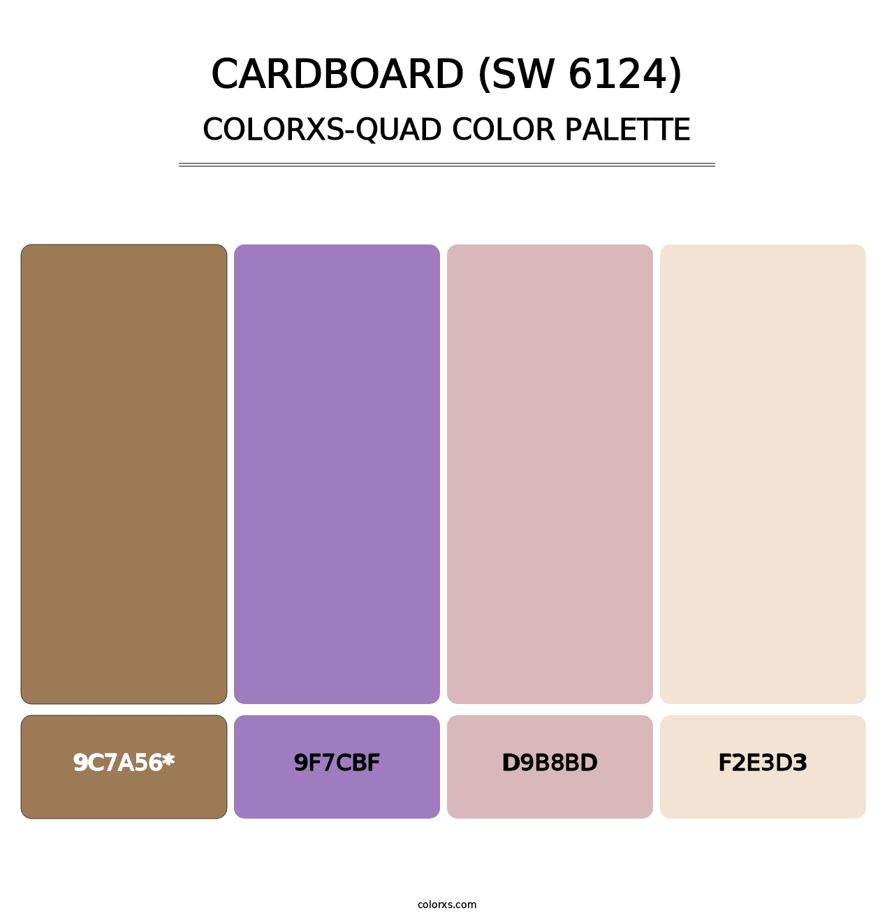 Cardboard (SW 6124) - Colorxs Quad Palette