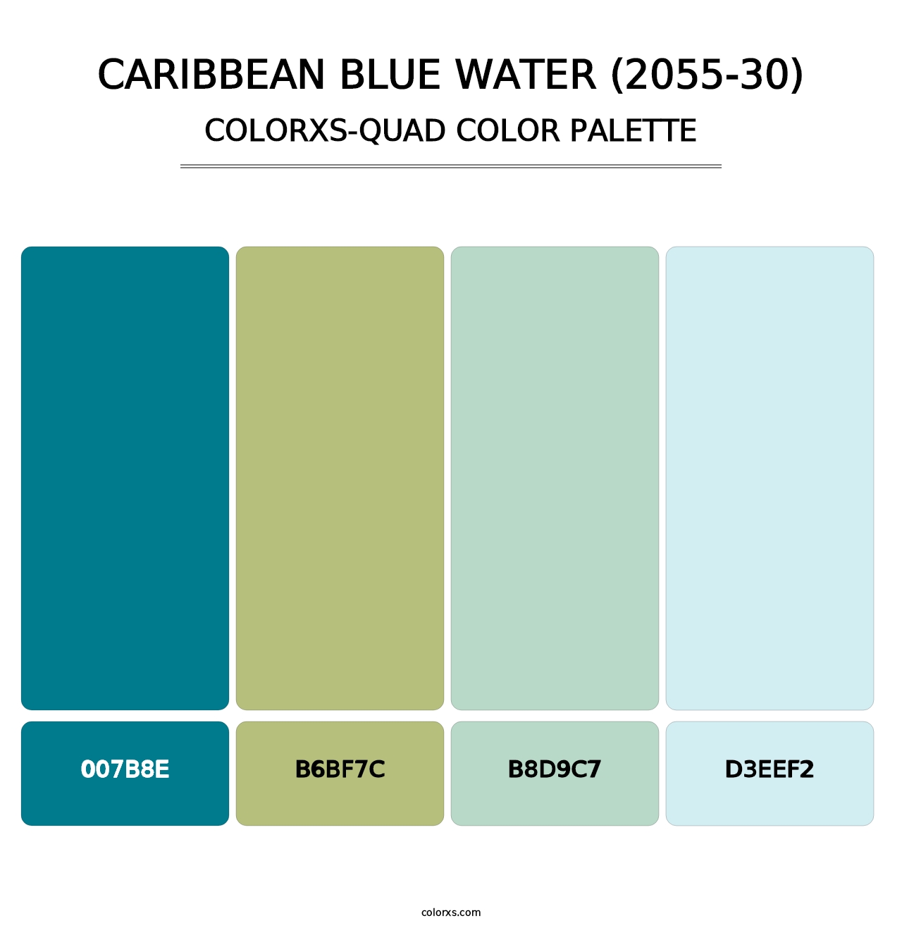 Caribbean Blue Water (2055-30) - Colorxs Quad Palette