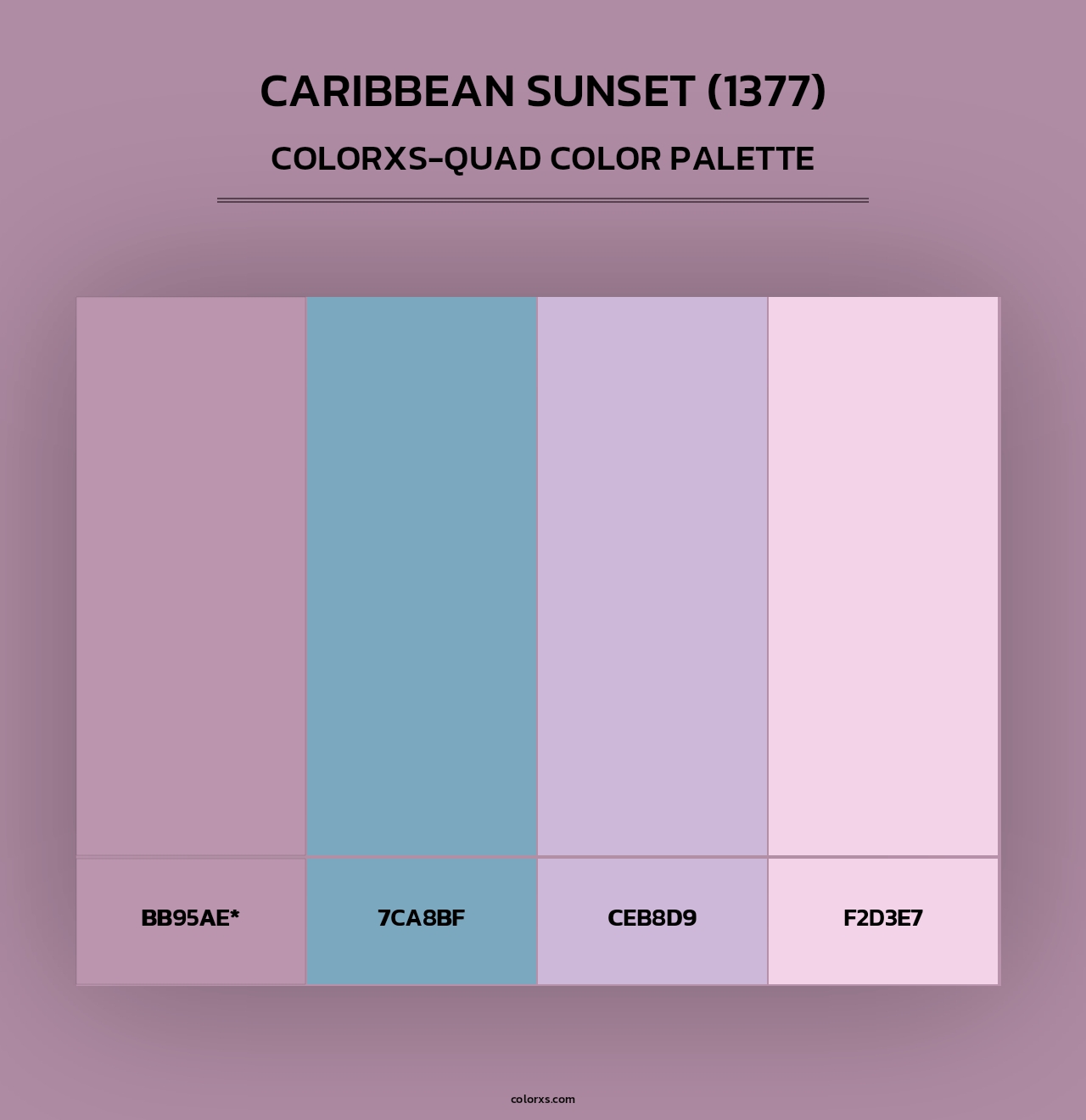 Caribbean Sunset (1377) - Colorxs Quad Palette