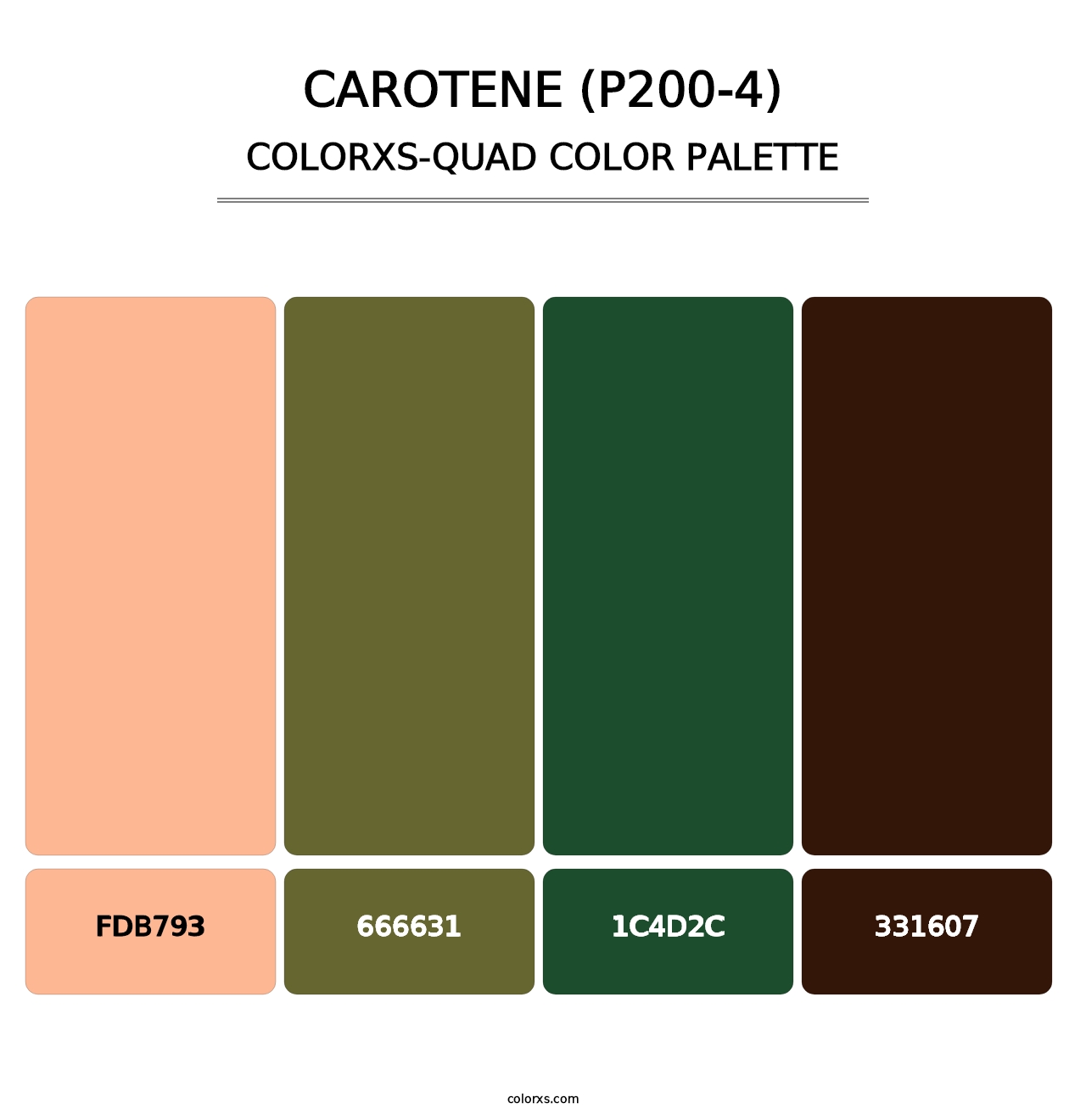 Carotene (P200-4) - Colorxs Quad Palette