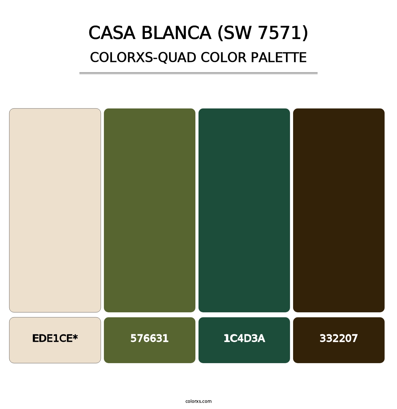 Casa Blanca (SW 7571) - Colorxs Quad Palette