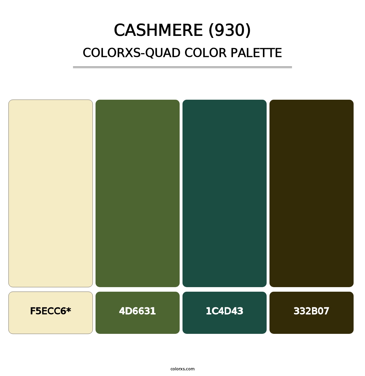 Cashmere (930) - Colorxs Quad Palette