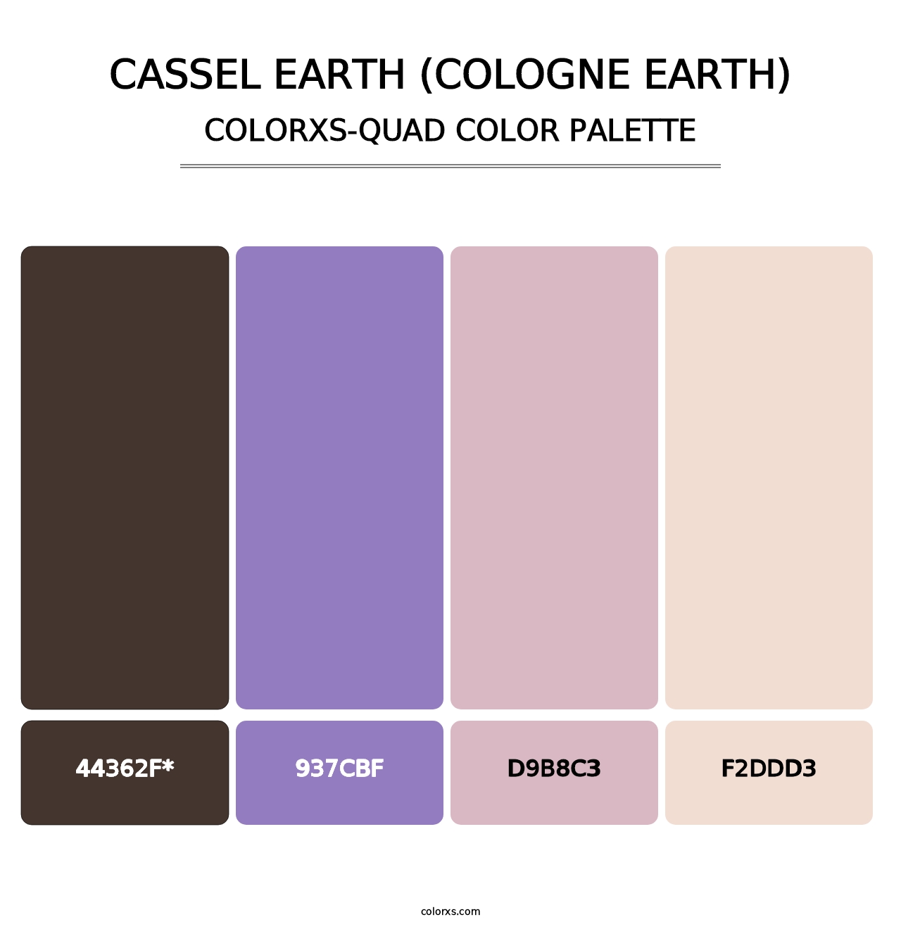 Cassel Earth (Cologne Earth) - Colorxs Quad Palette