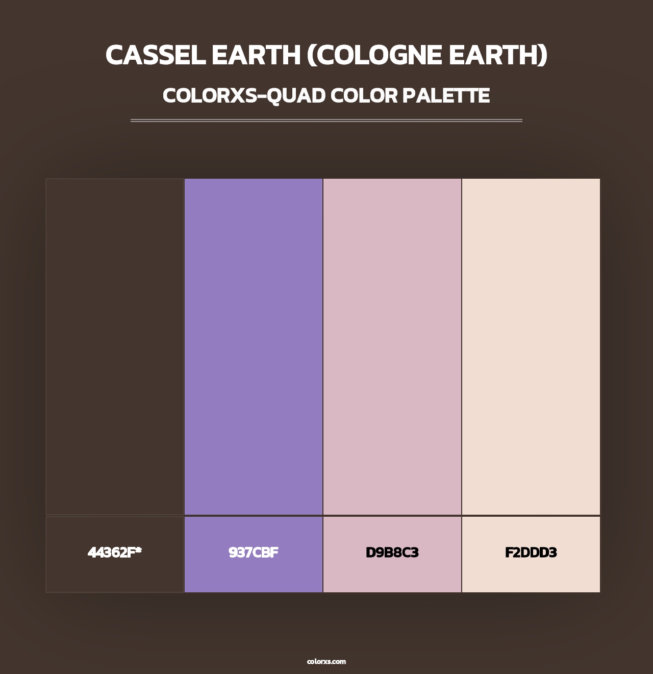Cassel Earth (Cologne Earth) - Colorxs Quad Palette