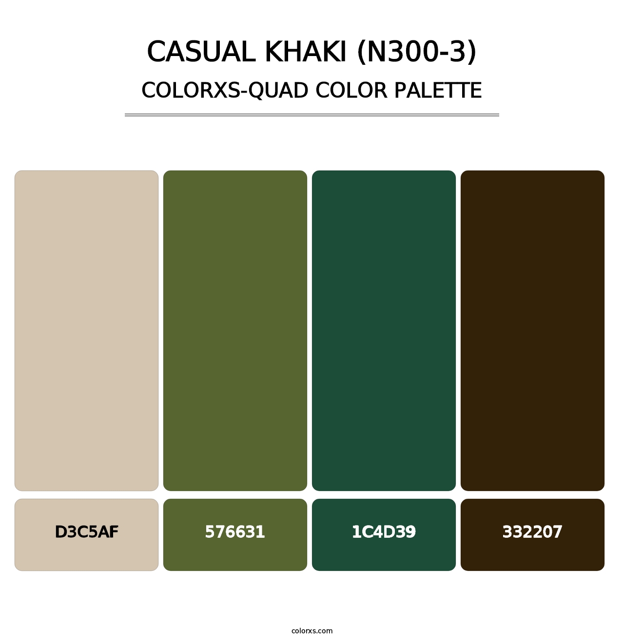 Casual Khaki (N300-3) - Colorxs Quad Palette