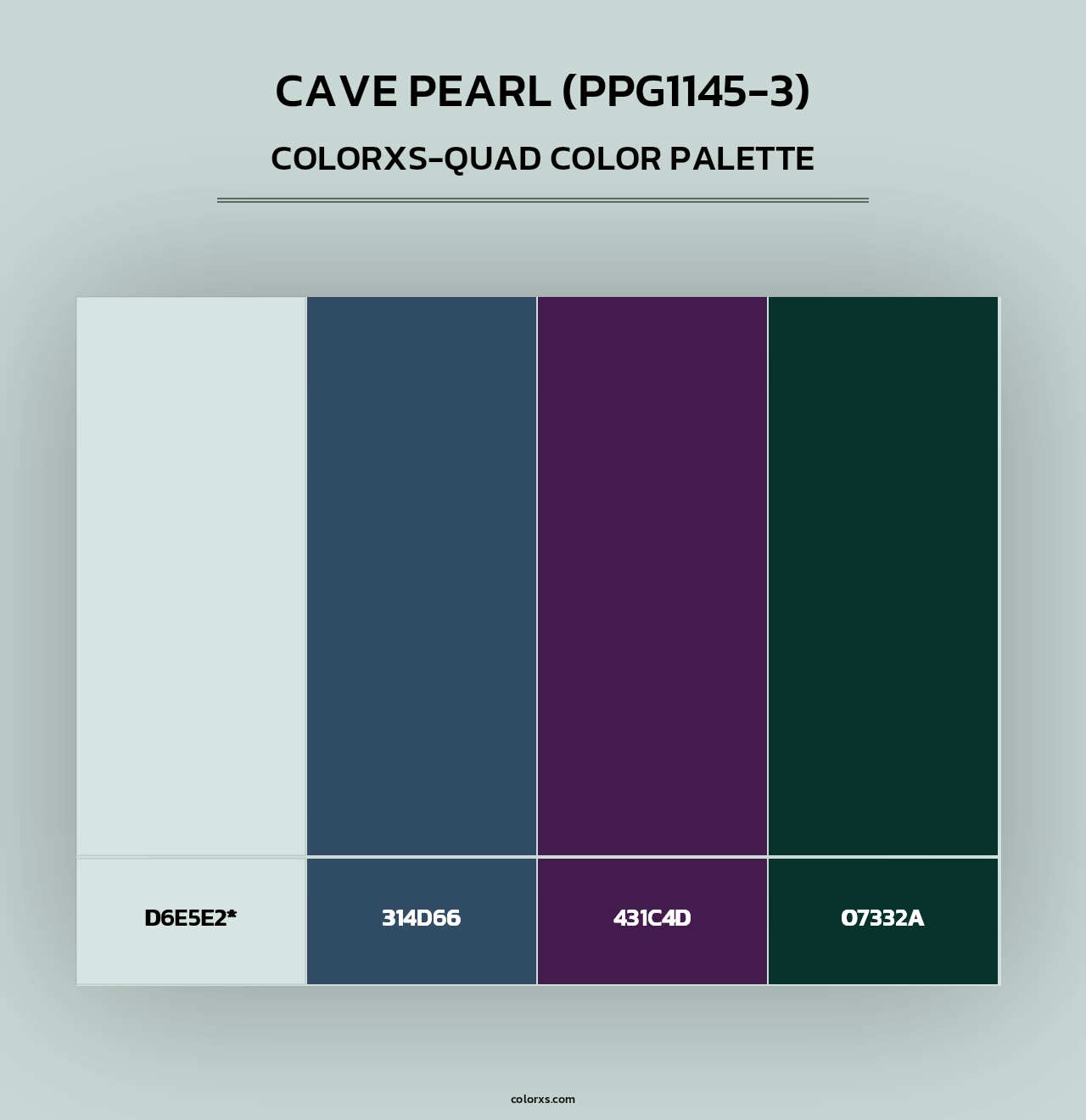 Cave Pearl (PPG1145-3) - Colorxs Quad Palette