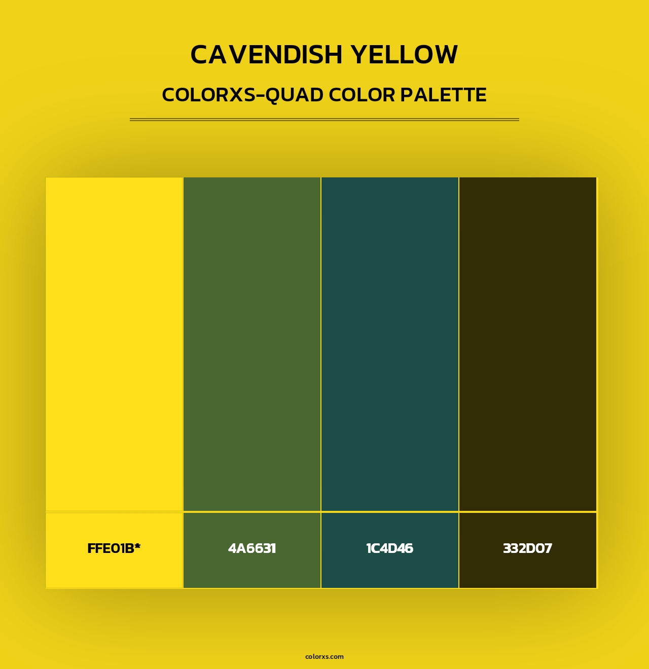 Cavendish Yellow - Colorxs Quad Palette