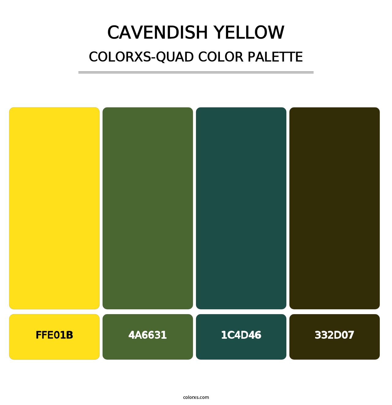 Cavendish Yellow - Colorxs Quad Palette
