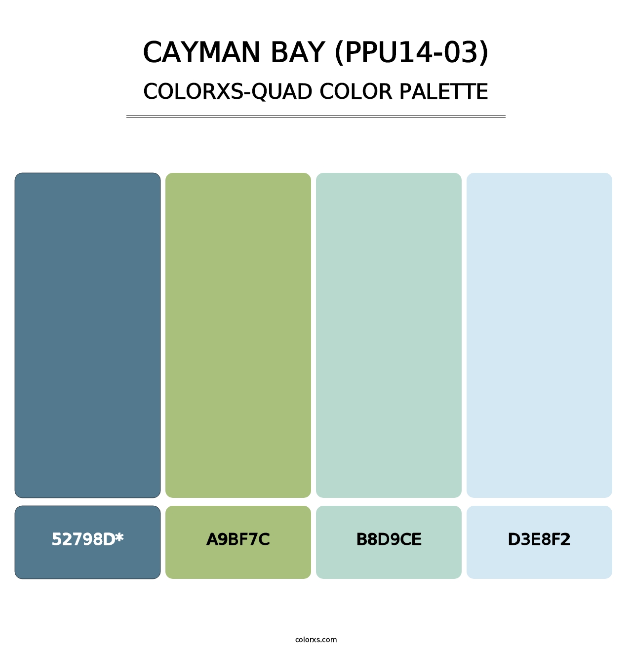 Cayman Bay (PPU14-03) - Colorxs Quad Palette