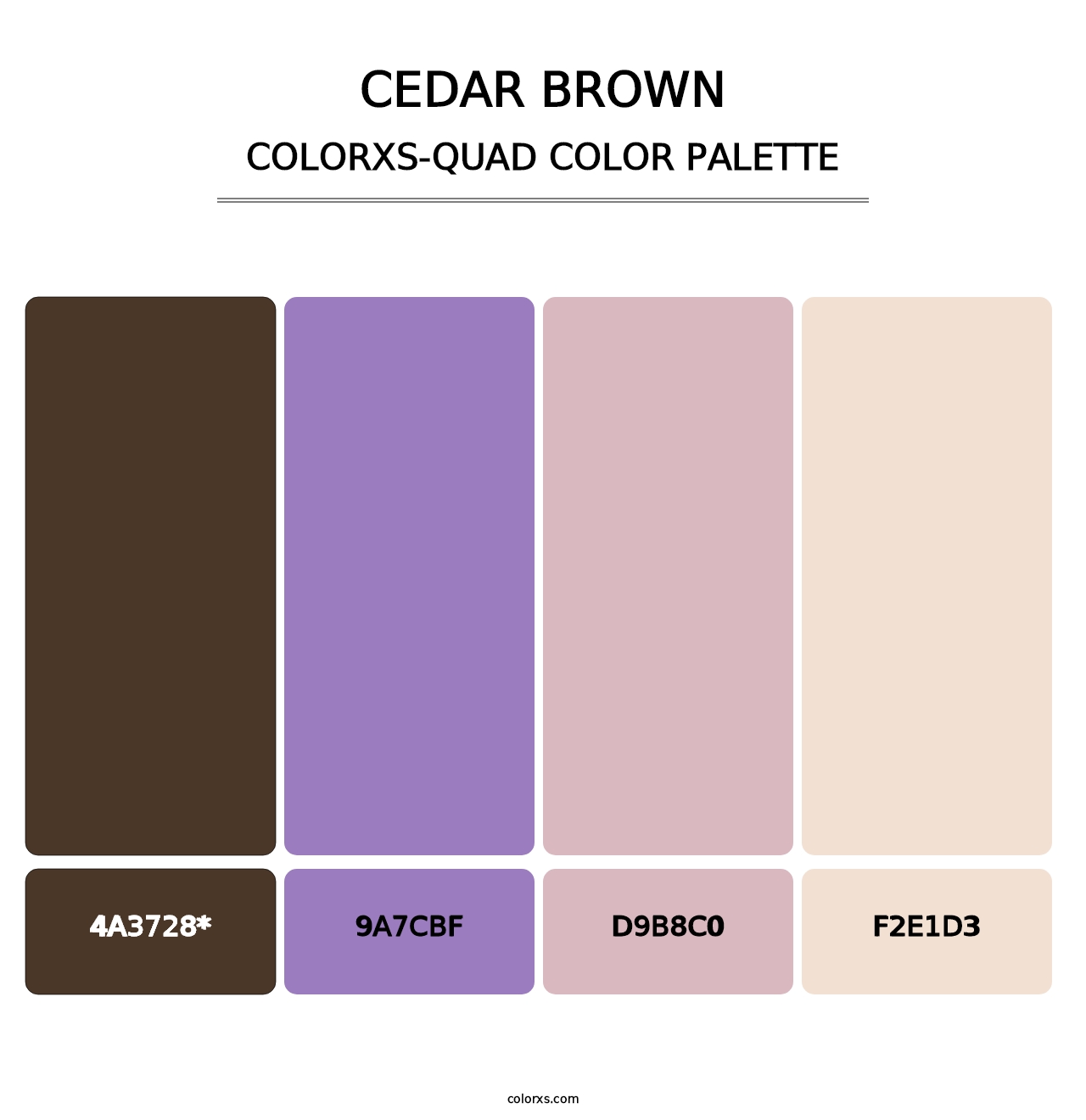Cedar Brown - Colorxs Quad Palette