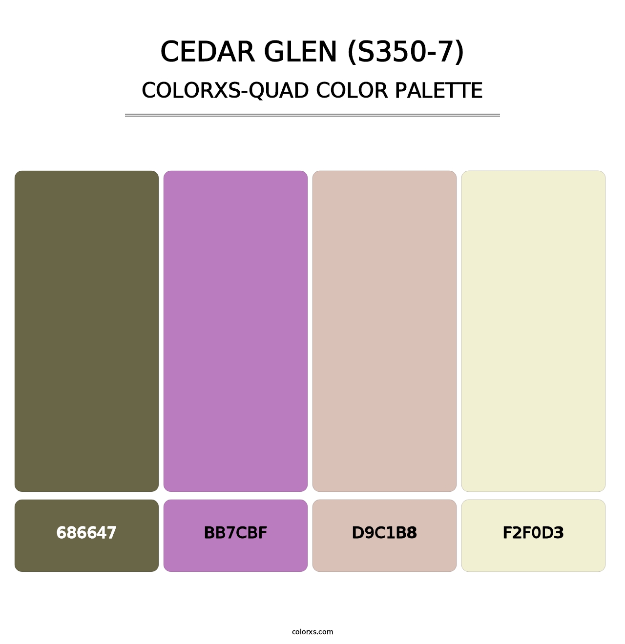 Cedar Glen (S350-7) - Colorxs Quad Palette