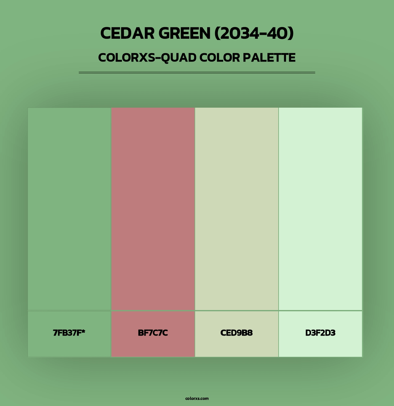 Cedar Green (2034-40) - Colorxs Quad Palette