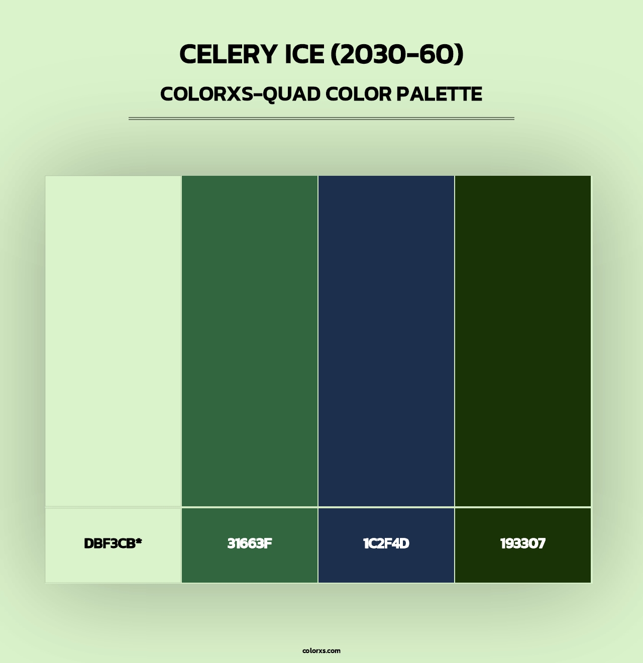 Celery Ice (2030-60) - Colorxs Quad Palette