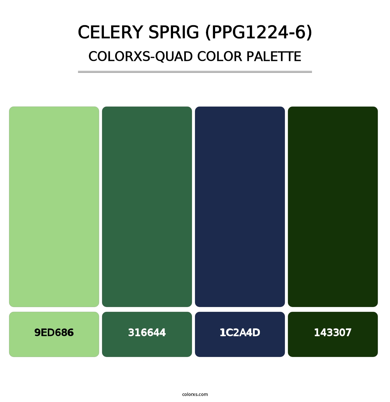 Celery Sprig (PPG1224-6) - Colorxs Quad Palette