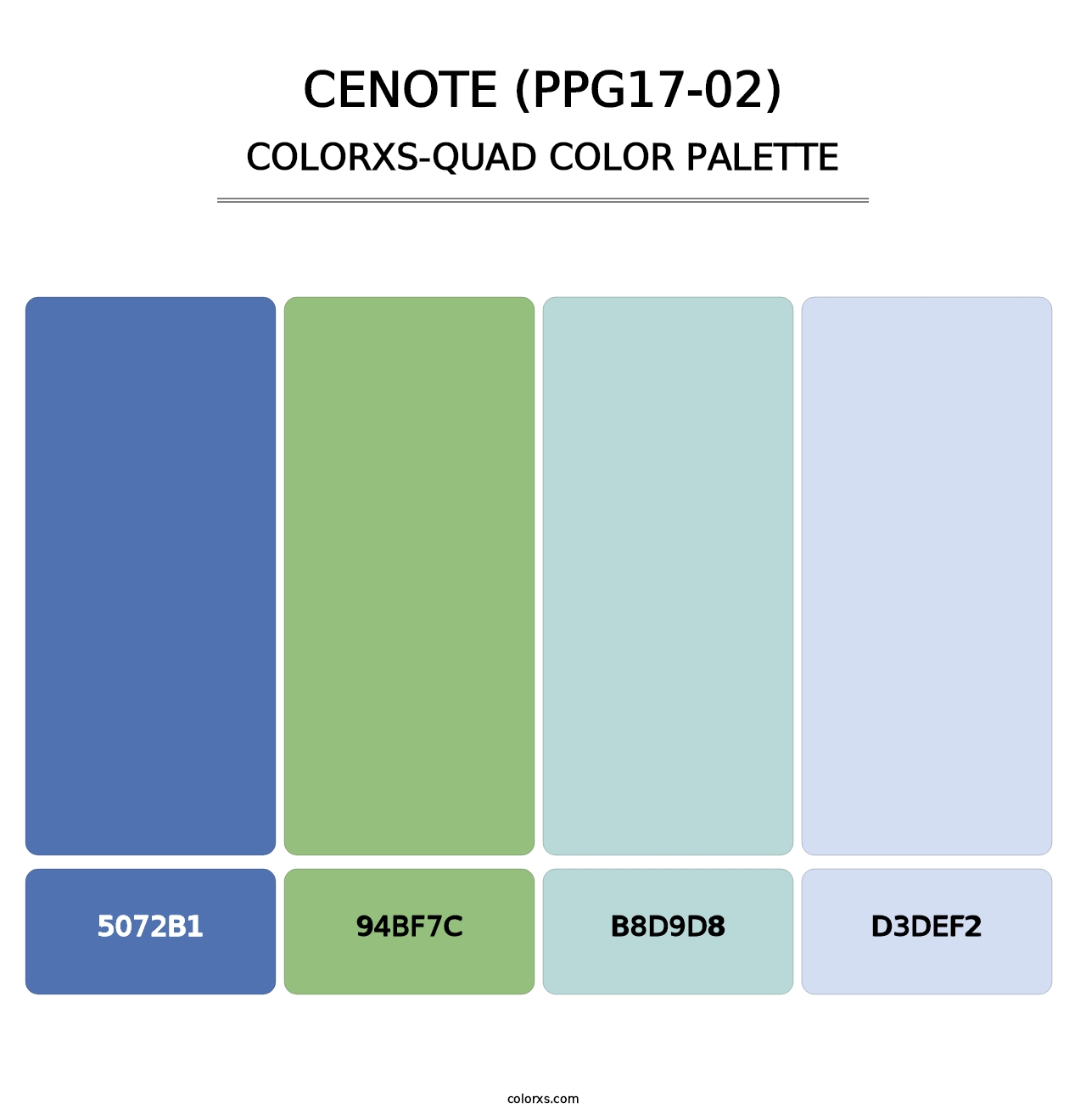 Cenote (PPG17-02) - Colorxs Quad Palette