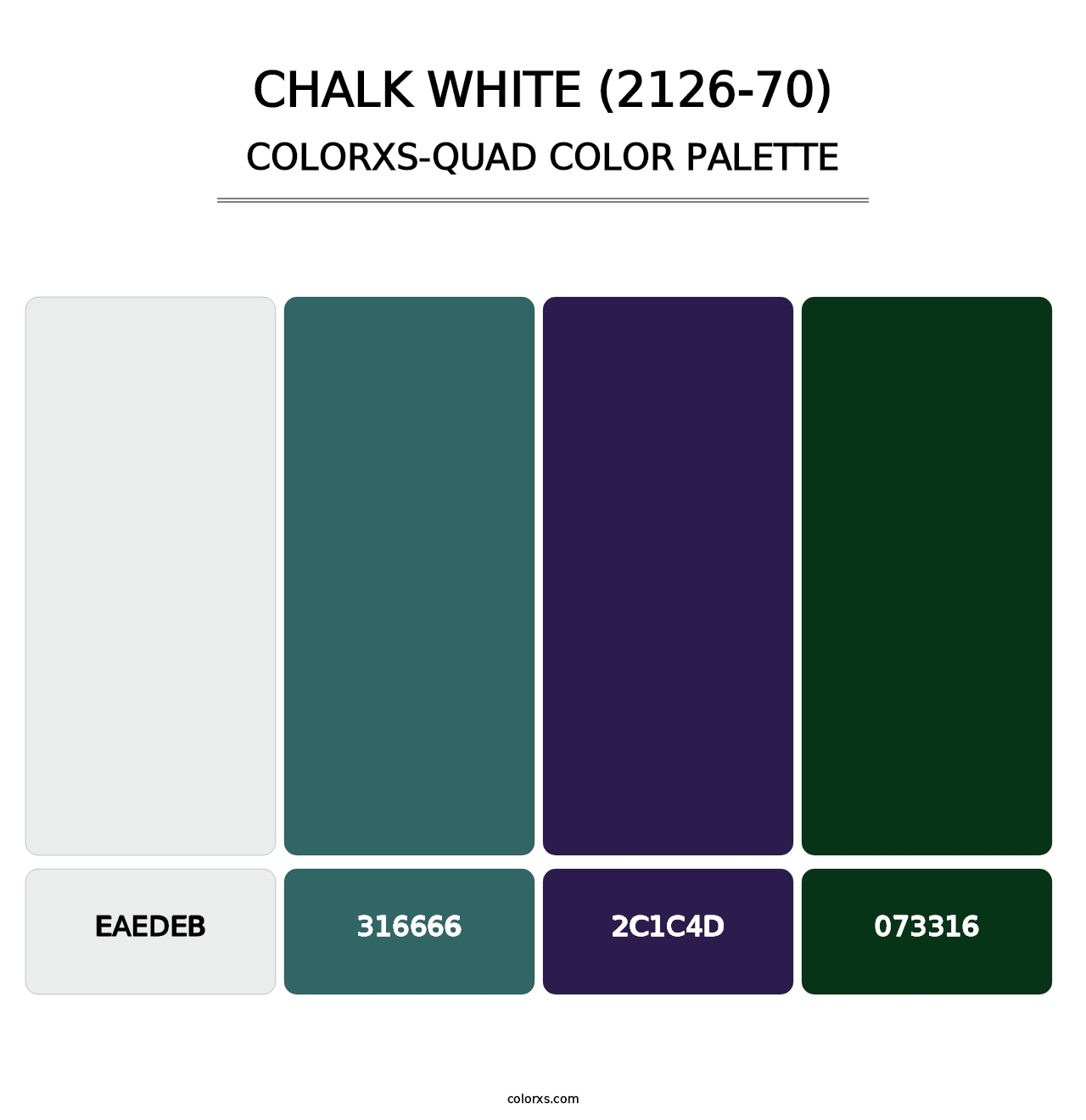 Chalk White (2126-70) - Colorxs Quad Palette