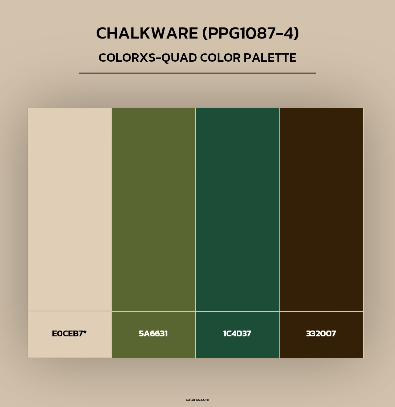 Chalkware (PPG1087-4) - Colorxs Quad Palette