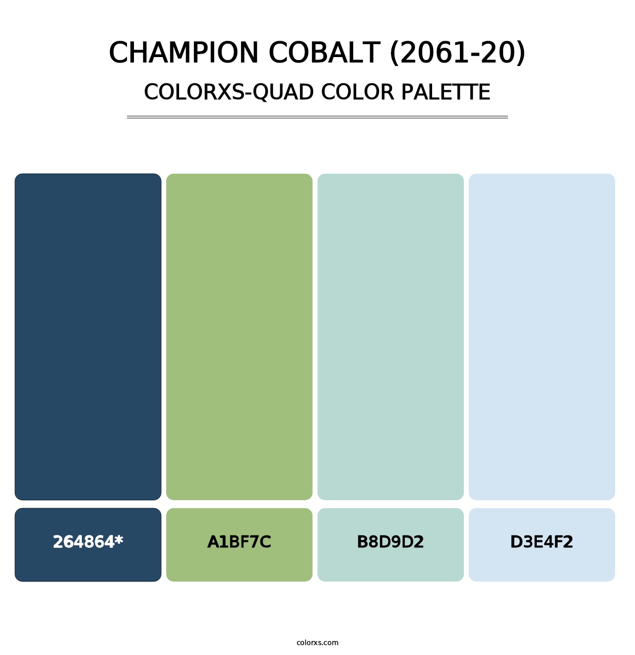 Champion Cobalt (2061-20) - Colorxs Quad Palette