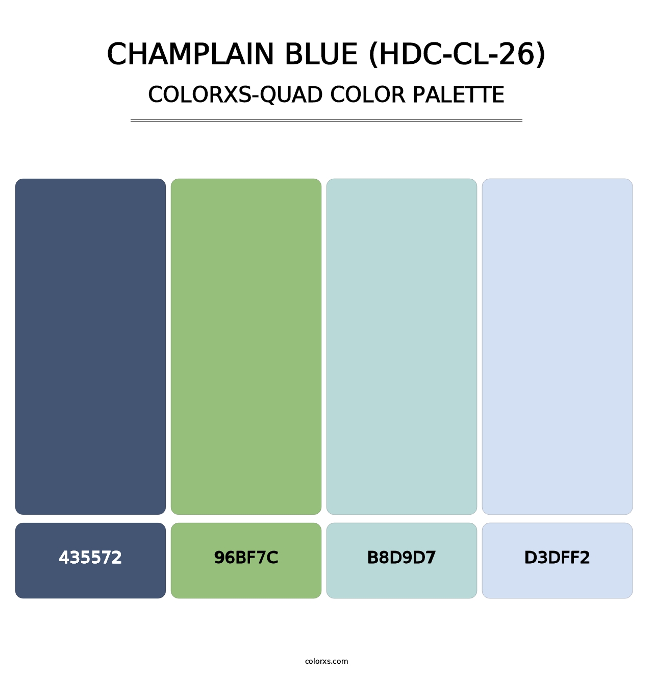 Champlain Blue (HDC-CL-26) - Colorxs Quad Palette