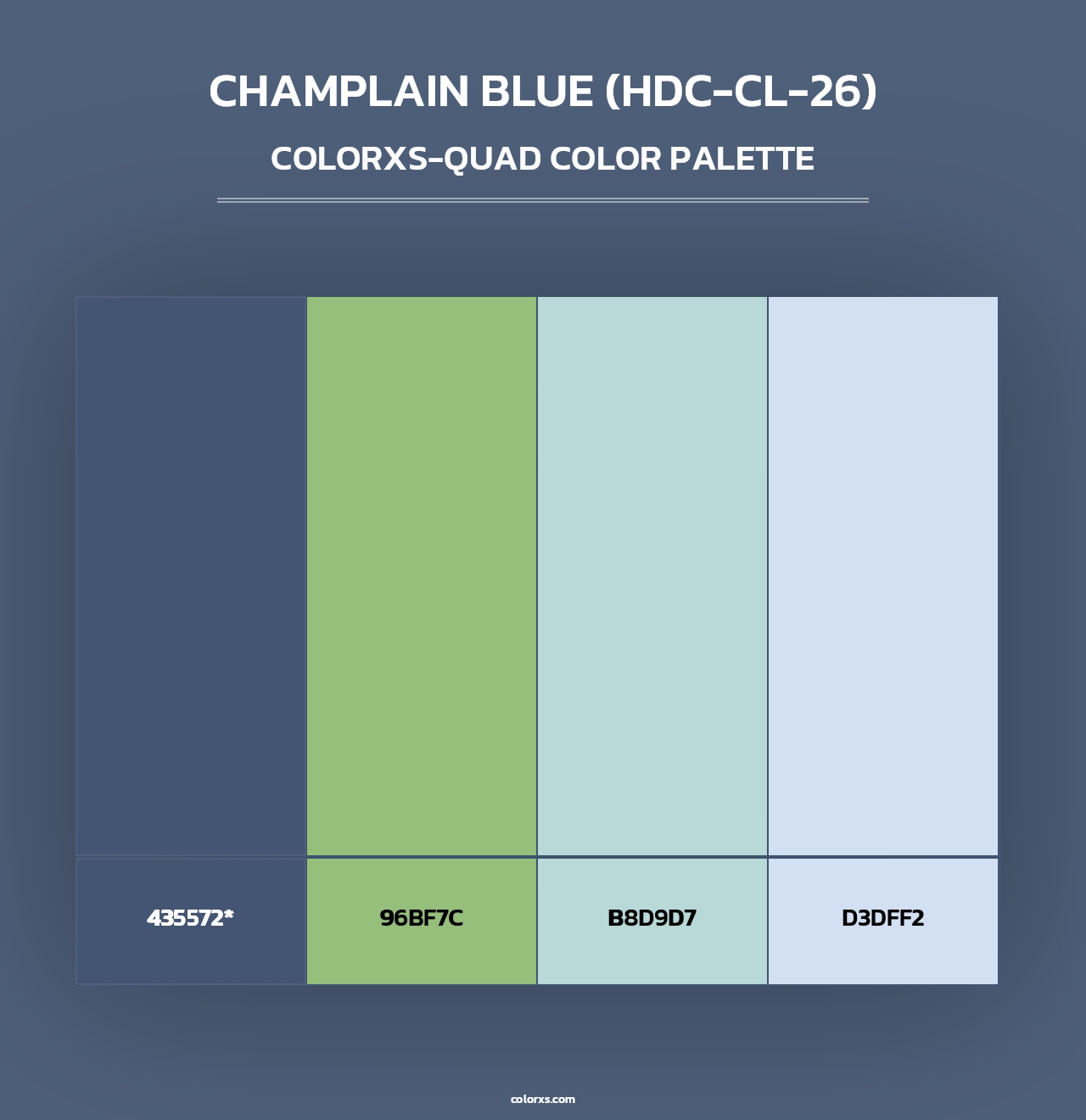 Champlain Blue (HDC-CL-26) - Colorxs Quad Palette