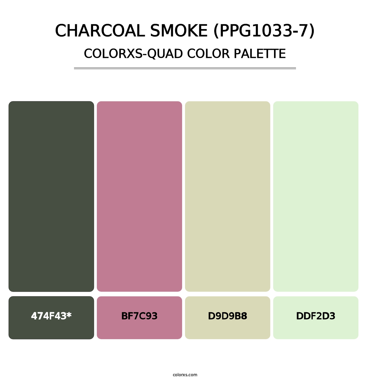 Charcoal Smoke (PPG1033-7) - Colorxs Quad Palette