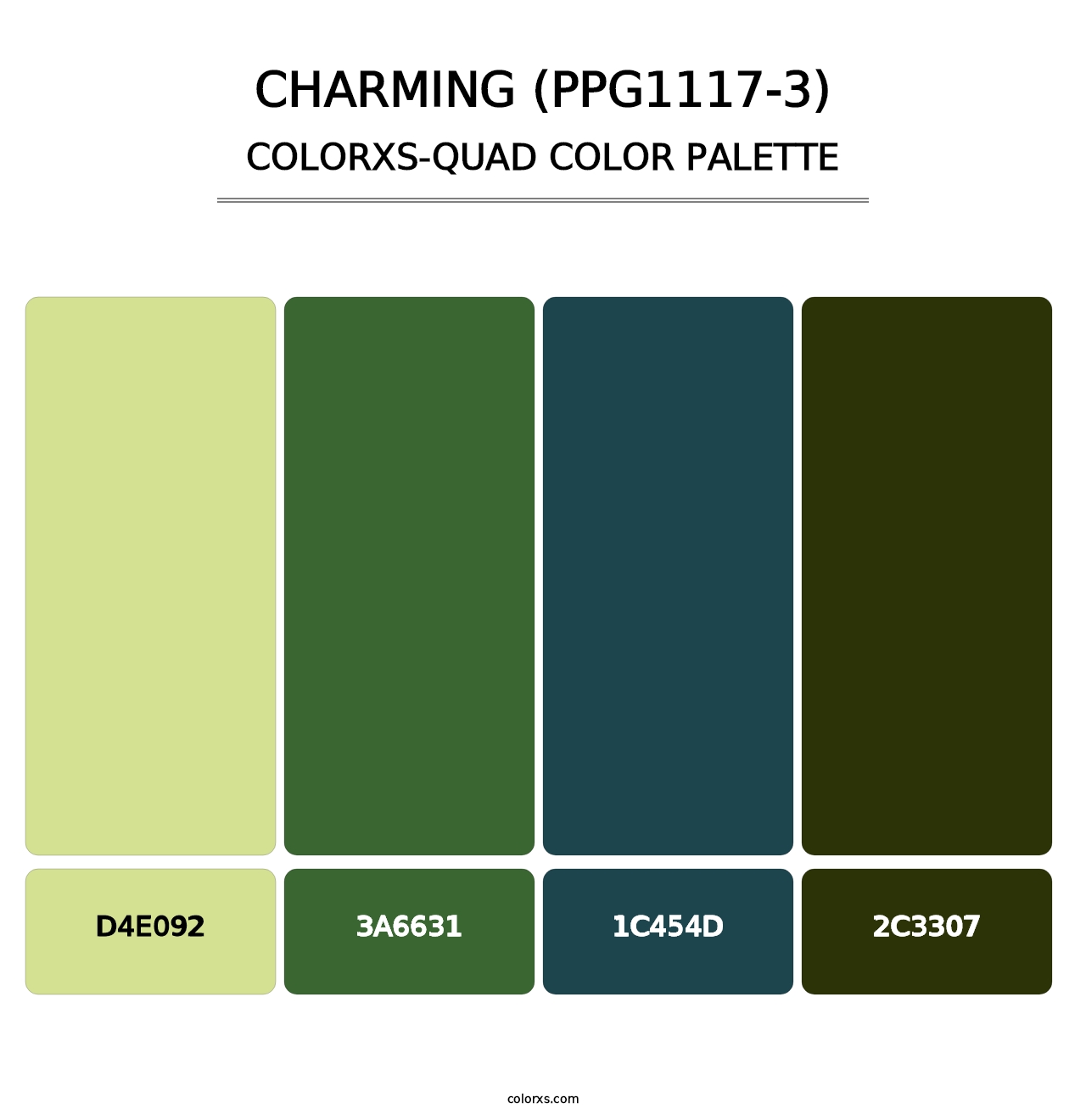 Charming (PPG1117-3) - Colorxs Quad Palette