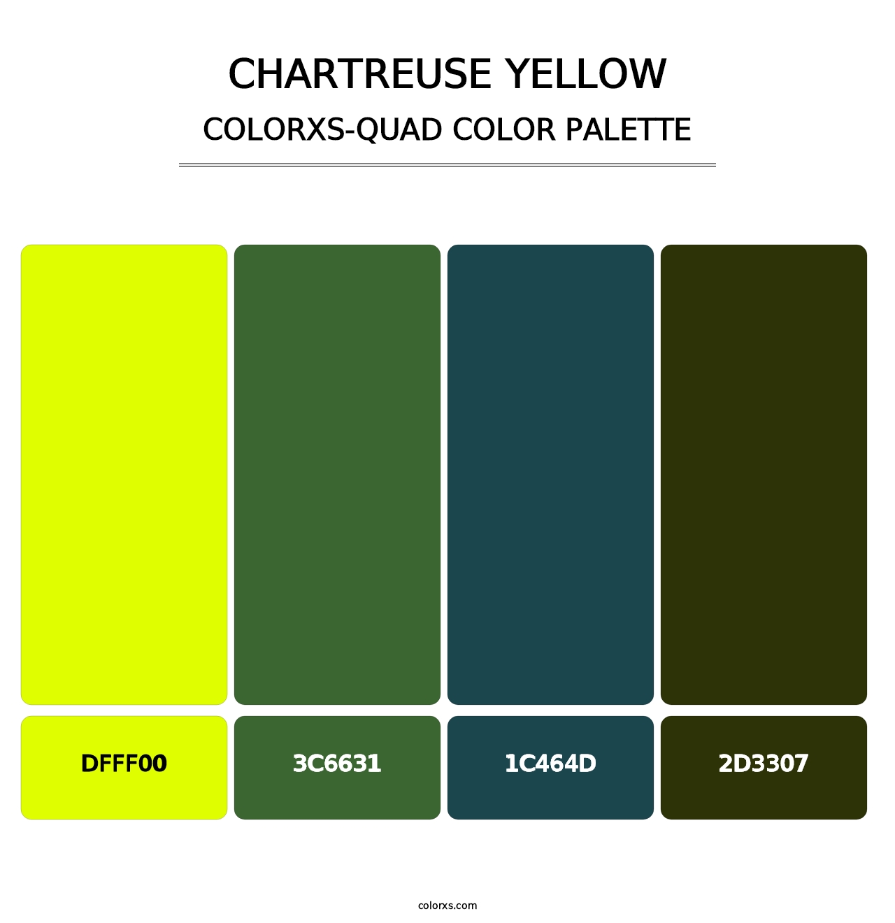 Chartreuse Yellow - Colorxs Quad Palette