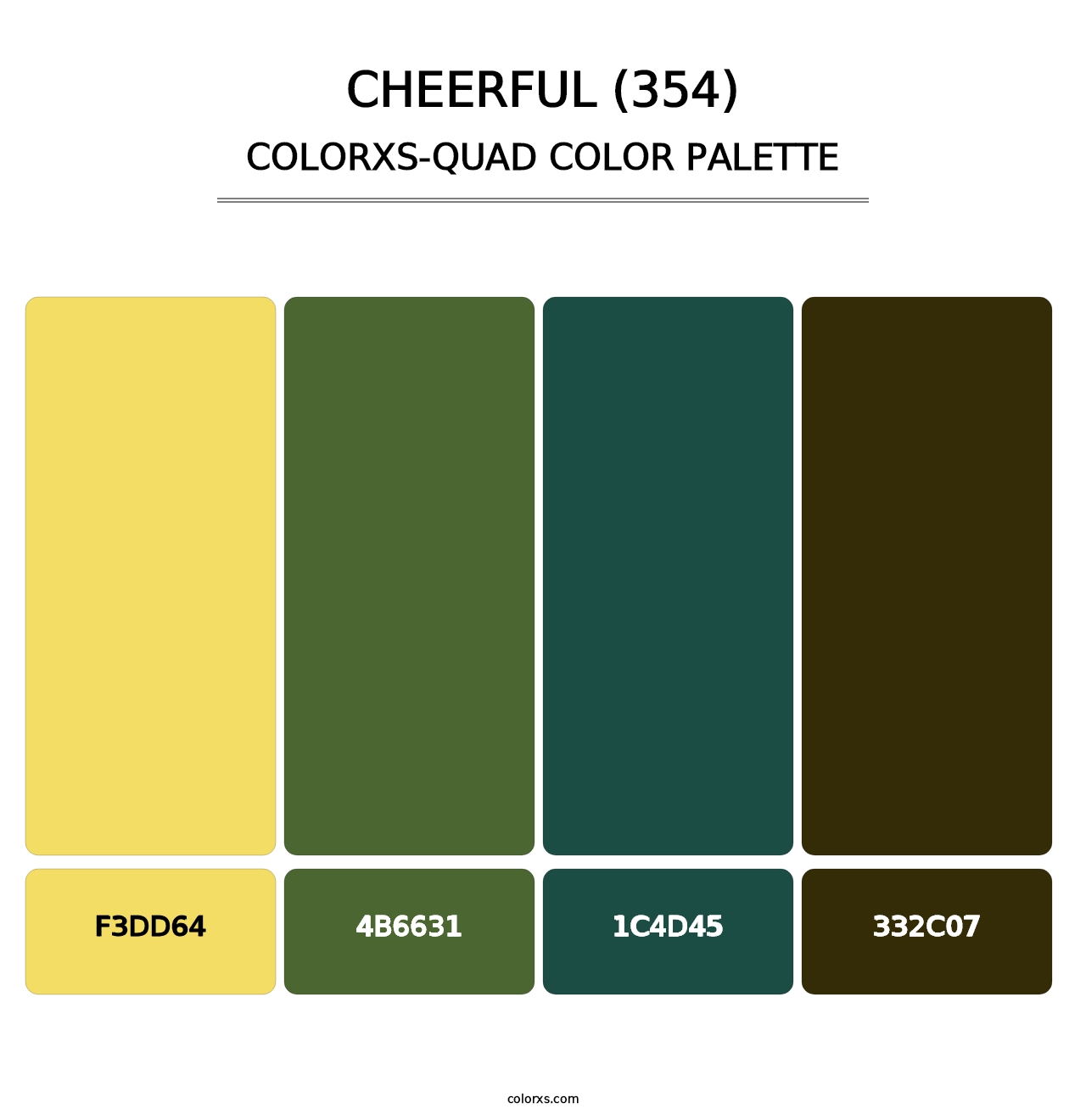 Cheerful (354) - Colorxs Quad Palette