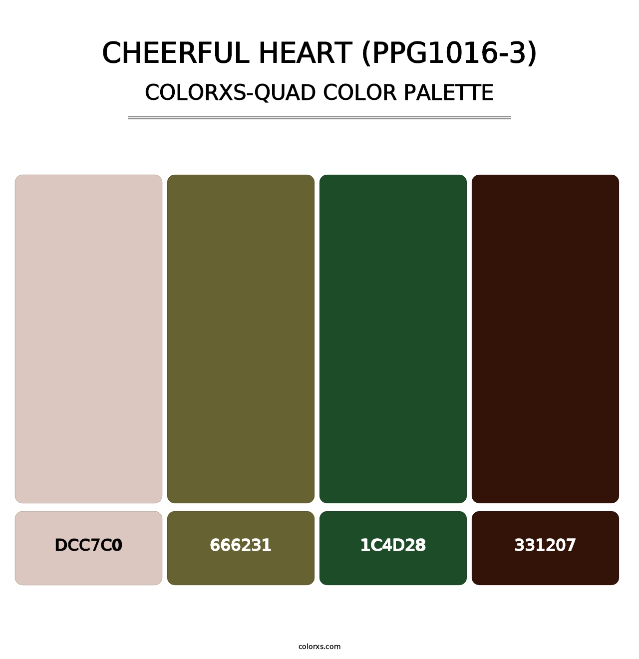 Cheerful Heart (PPG1016-3) - Colorxs Quad Palette