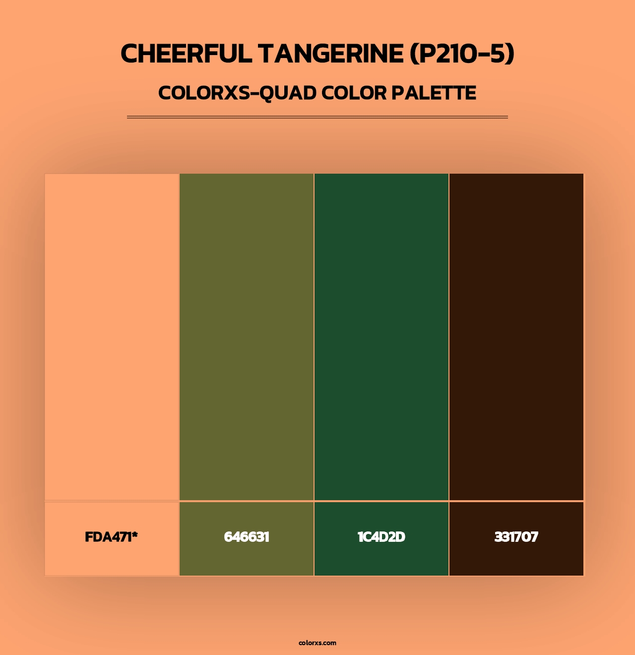 Cheerful Tangerine (P210-5) - Colorxs Quad Palette