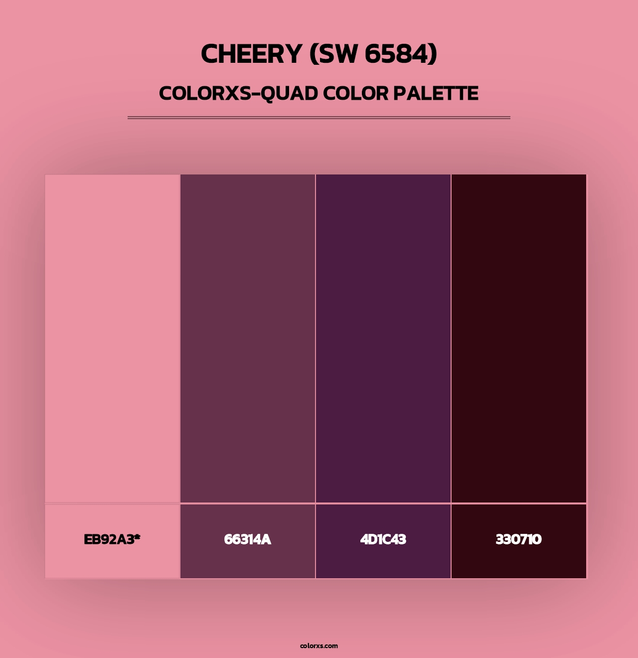Cheery (SW 6584) - Colorxs Quad Palette