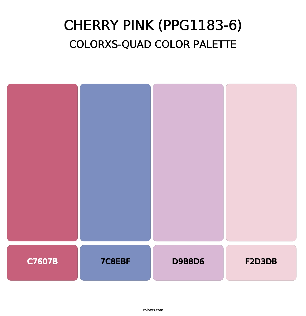Cherry Pink (PPG1183-6) - Colorxs Quad Palette