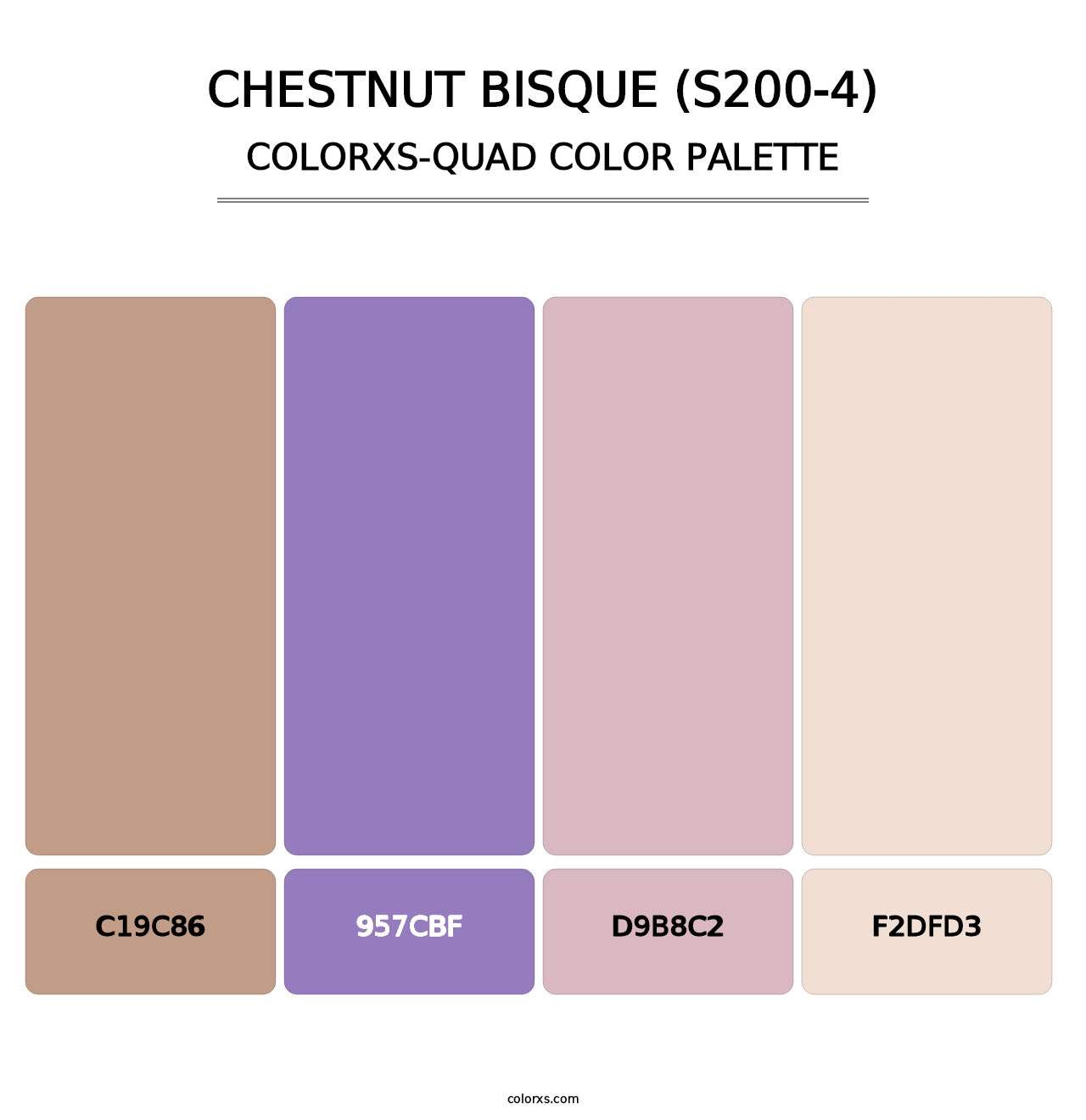 Chestnut Bisque (S200-4) - Colorxs Quad Palette