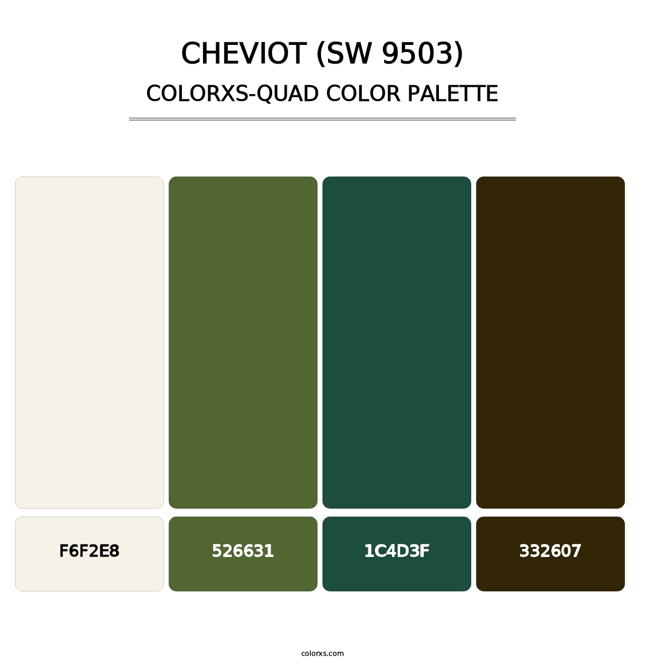 Cheviot (SW 9503) - Colorxs Quad Palette